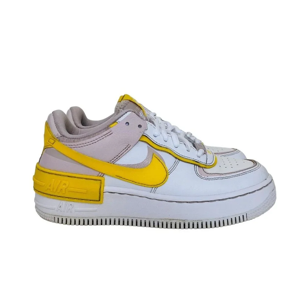 Nike Women's Size 6 Air‎ Force 1 Shadow Sunshine 2020 CJ1641-102 Sneakers Shoes